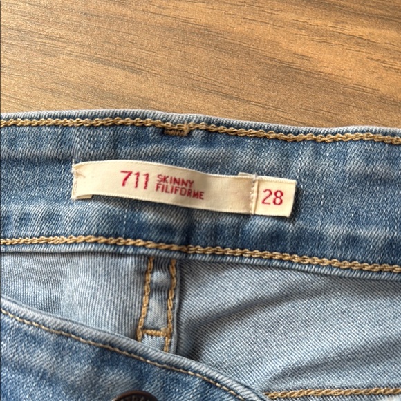 Signature by Levi Strauss Blue Skinny Jeans with Distressed Details - Picture 2 of 2